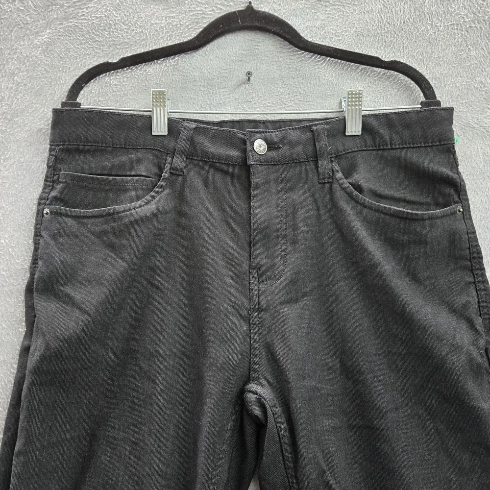 IZOD Men Pants 34X32 Black Nylon Rayon Chino Golf Straight Fit Performance